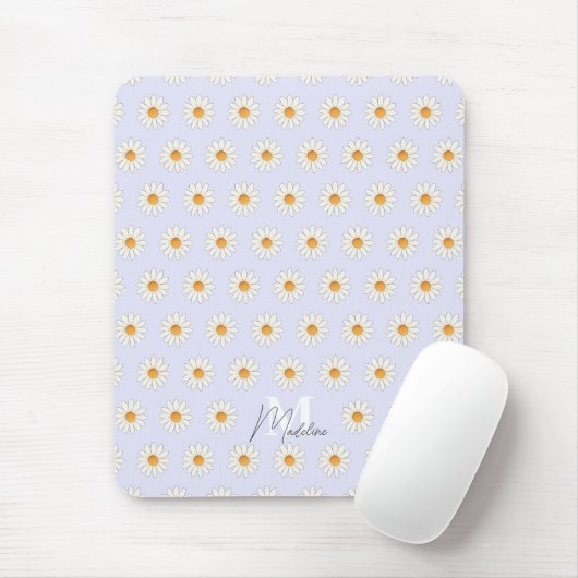 Personalisiert Daisy Floral Mousepad - Individuell (Mit Mouse)