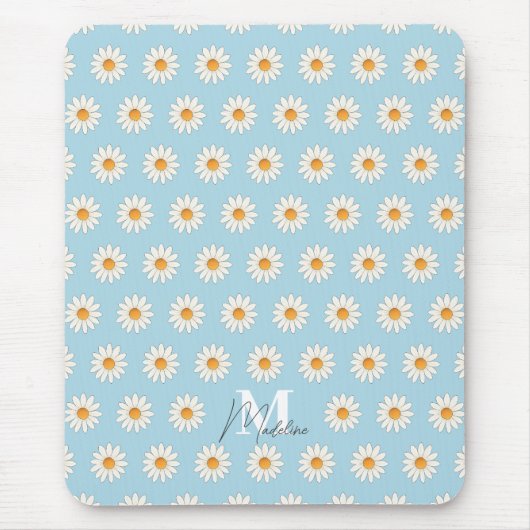 Personalisiert Daisy Floral Mousepad - Individuell (Vorne)