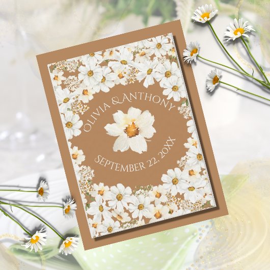 Personalisiert Daisy Floral Wedding Save The Date