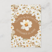 Personalisiert Daisy Floral Wedding Save The Date (Rückseite)