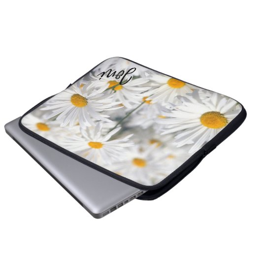 Personalisiert Daisy Laptopschutzhülle (Vorne Knopf)