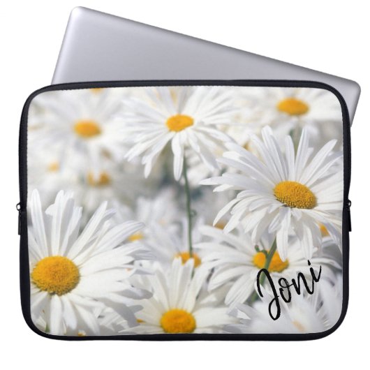 Personalisiert Daisy Laptopschutzhülle (Vorderseite)