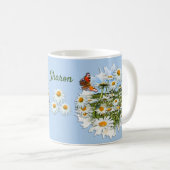Personalisiert Daisy Meadow Individuelle Name Kaffeetasse (VorderseiteRechts)