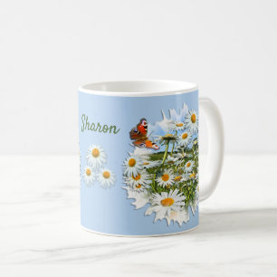 Personalisiert Daisy Meadow Individuelle Name Kaffeetasse