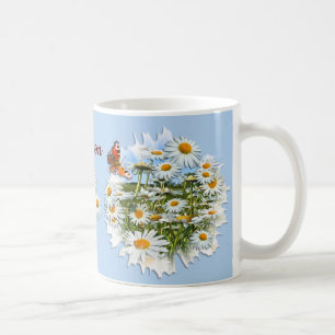 Personalisiert Daisy Meadow Individuelle Name Kaffeetasse