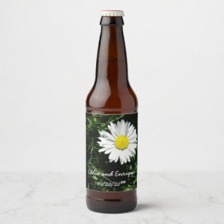 Personalisiert Daisy Wedding Bierflaschenetikett