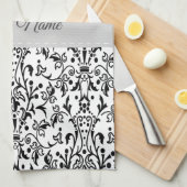 Personalisiert Damask Geschirrtuch (Viertel Falte)