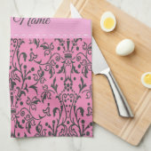 Personalisiert Damask Geschirrtuch (Viertel Falte)