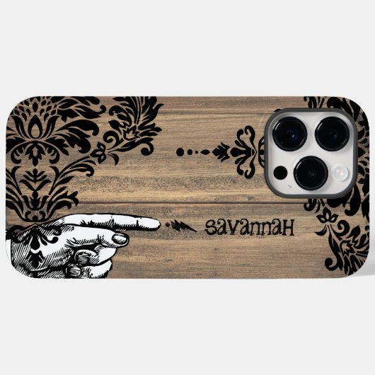 Personalisiert Damask Stallholzreben Case-Mate iPhone Hülle (Rückseite (Horizontal))