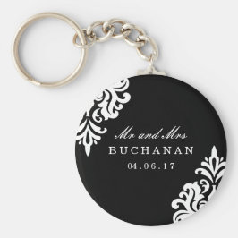 Personalisiert Damask Wedding Keepake Schlüsselanh Schlüsselanhänger