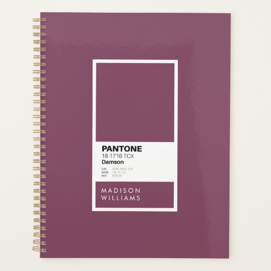 Personalisiert Damson Lila Notebook | Individuelle Planer (Vorderseite)