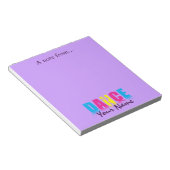 Personalisiert Dance Dancer Notizblock (angewinkelt)
