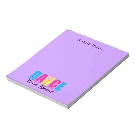 Personalisiert Dance Dancer Notizblock (Rotiert)