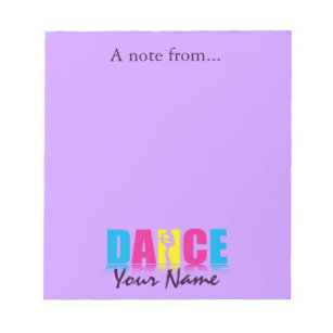 Personalisiert Dance Dancer Notizblock