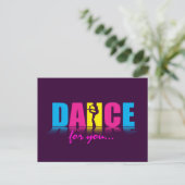 Personalisiert Dance Dancer Postkarte (Stehend Vorderseite)