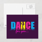 Personalisiert Dance Dancer Postkarte (Vorne/Hinten)