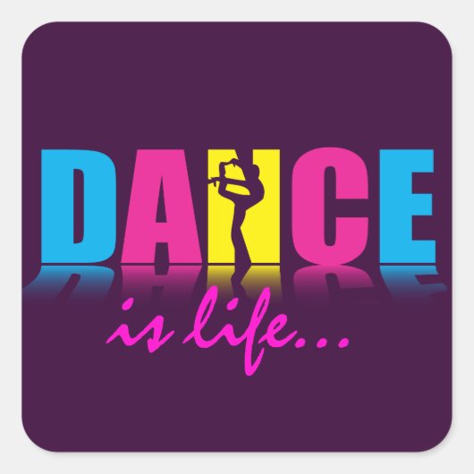 Personalisiert Dance Dancer Quadratischer Aufkleber (Vorderseite)
