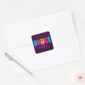 Personalisiert Dance Dancer Quadratischer Aufkleber (Umschlag)