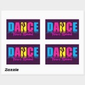 Personalisiert Dance Dancer Rechteckiger Aufkleber (Blatt)