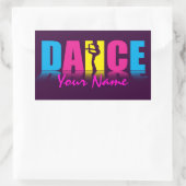 Personalisiert Dance Dancer Rechteckiger Aufkleber (Tasche)
