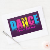 Personalisiert Dance Dancer Rechteckiger Aufkleber (Umschlag)