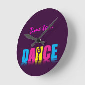 Personalisiert Dance Dancer Runde Wanduhr (Winkel)