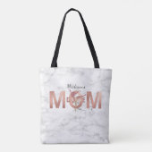 Personalisiert Dance Mama Rose Gold Glitzer Marmor Tasche (Rückseite)