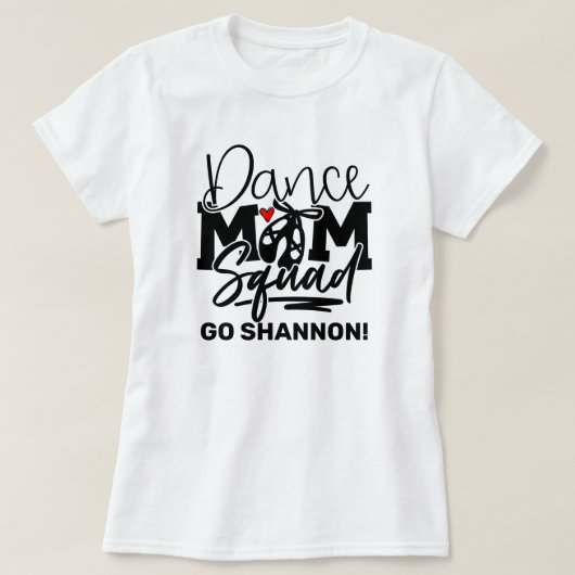 Personalisiert Dance Mama Squad T - Shirt (Design vorne)