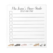 Personalisiert Dance Studio Ballet Gestochen Jazz  Notizblock (Vorderseite)