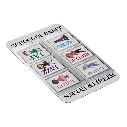 Personalisiert Dance Studio Teacher Ballet Gestoch Magnet (Rechte Seite)