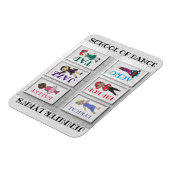 Personalisiert Dance Studio Teacher Ballet Gestoch Magnet (Linke Seite)