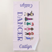 Personalisiert DANCER Ballet Gestochen Jazz Lyrica Strandtuch (Vorderseite)