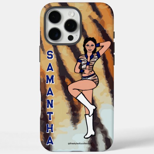 Personalisiert Dancer Blue Tiger #2 Case-Mate iPhone Hülle (Rückseite)