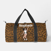 Personalisiert Dancer Leopard Ribbon #2 Duffle Bag (Vorderseite)