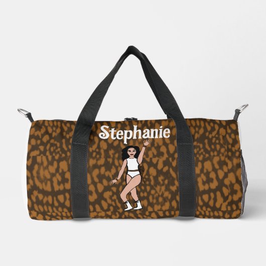 Personalisiert Dancer Leopard Ribbon #2 Duffle Bag (Vorderseite)