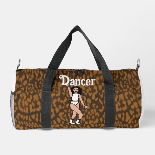 Personalisiert Dancer Leopard Ribbon #2 Duffle Bag (Rückseite)