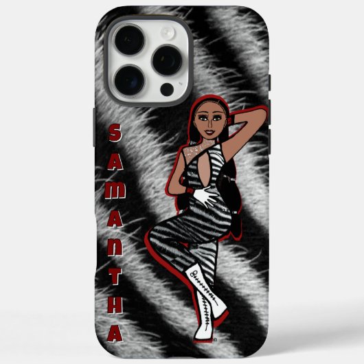 Personalisiert Dancer Red Zebra #1 Case-Mate iPhone Hülle (Rückseite)