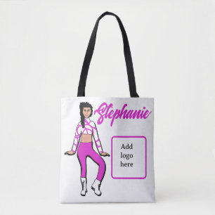 Personalisiert Dancer Tasche (Fushia White)
