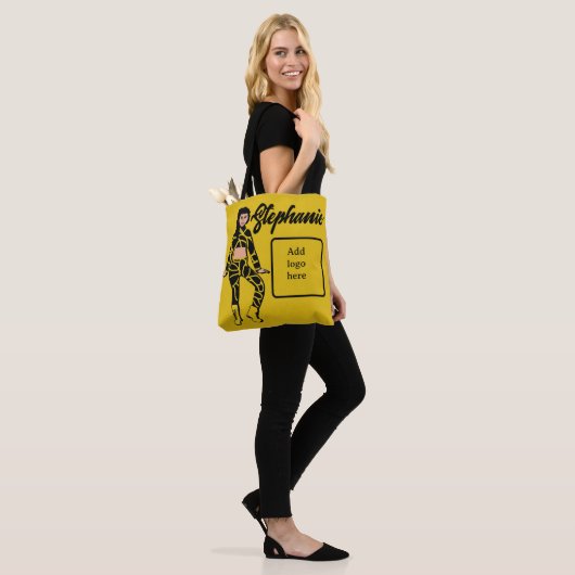 Personalisiert Dancer Tasche (Lemon Black) (Am Model)