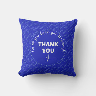 Personalisiert DANK YOU Health Heroes Royal Blue Kissen