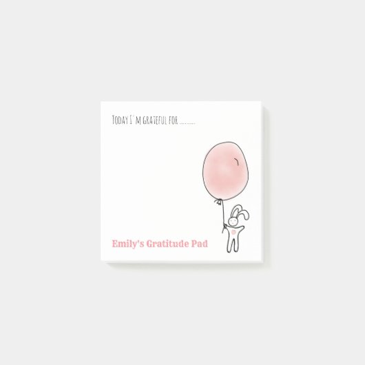 Personalisiert Dankbarkeit Notelets - Danke Post-it Klebezettel (Vorderseite)