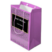 Personalisiert Danke an den Lehrer Mittlere Geschenktüte (Rückseite Schrägansicht)