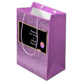 Personalisiert Danke an den Lehrer Mittlere Geschenktüte (Vorderseite Schrägansicht)