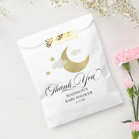 Personalisiert Danke Baby Shower Moon & Stars Fan Geschenktütchen (Versiegelt)