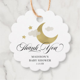 Personalisiert Danke, Baby Shower Moon & Stars Geschenkanhänger