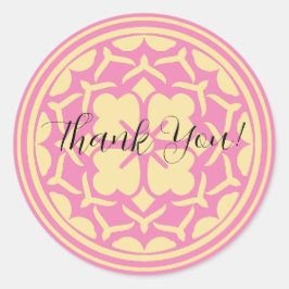 Personalisiert Danke, Clover Runder Aufkleber