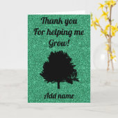 Personalisiert danke, dass du mir geholfen hast, K Karte (Gelbe Blume)