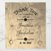 Personalisiert "Danke, dass du mit uns gefeiert ha Weinetikett (Einzelnes Label)