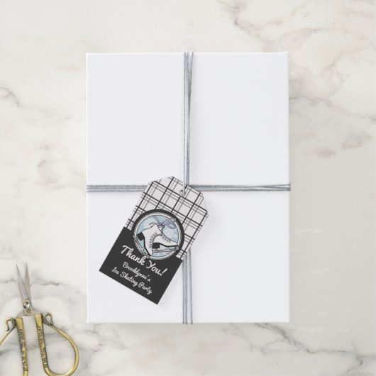 Personalisiert Danke, dass Sie die moderne Tartan  Geschenkanhänger (Mit Garn)