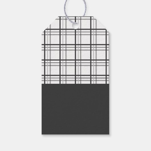 Personalisiert Danke, dass Sie die moderne Tartan Geschenkanhänger (Rückseite)